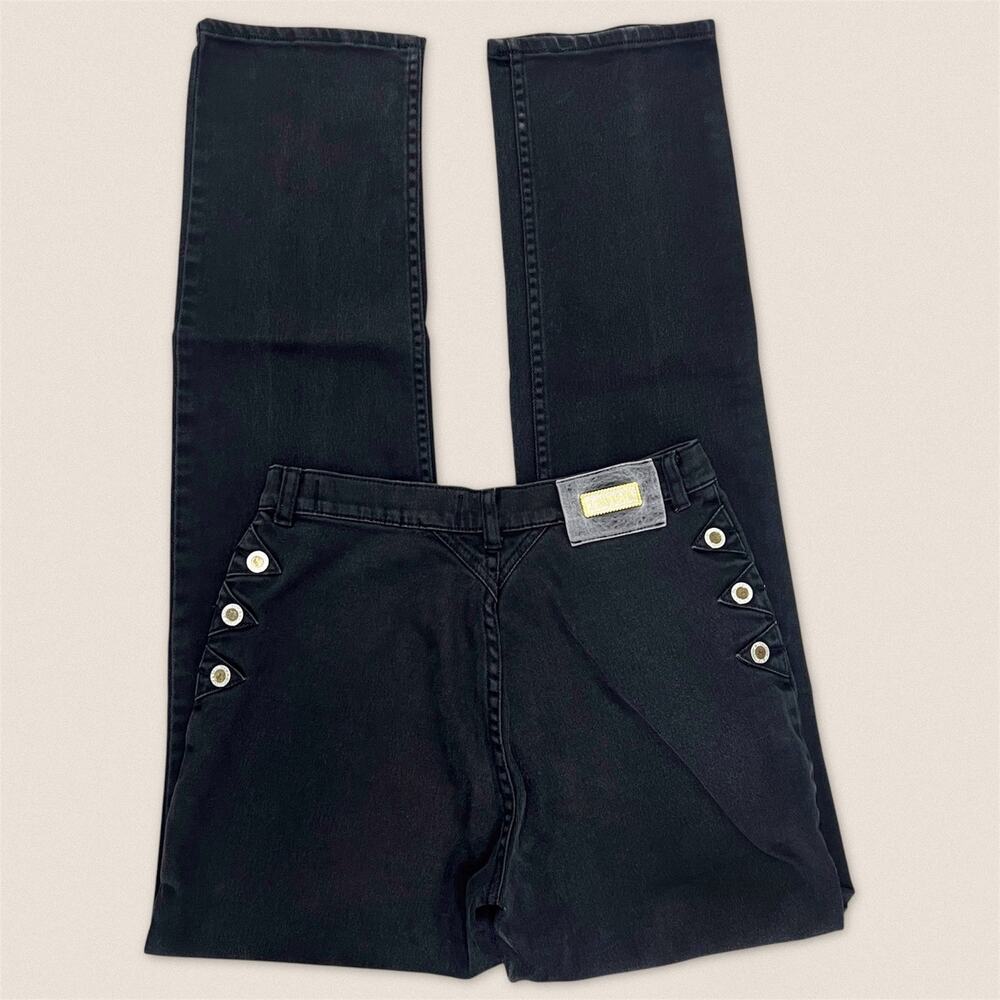 Vintage Western Lawman Law Man Black Yoke Jeans Slim‎ Fit 13 - Size 28 x 34